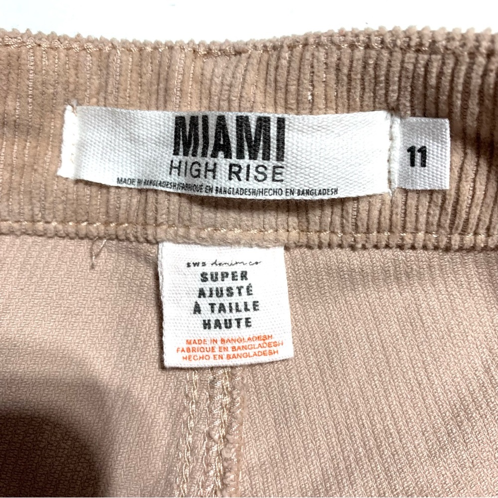 NWOT SWS Miami Blush Pink High Rise Corduroy Pants Size 11 Junior - Picture 8 of 13